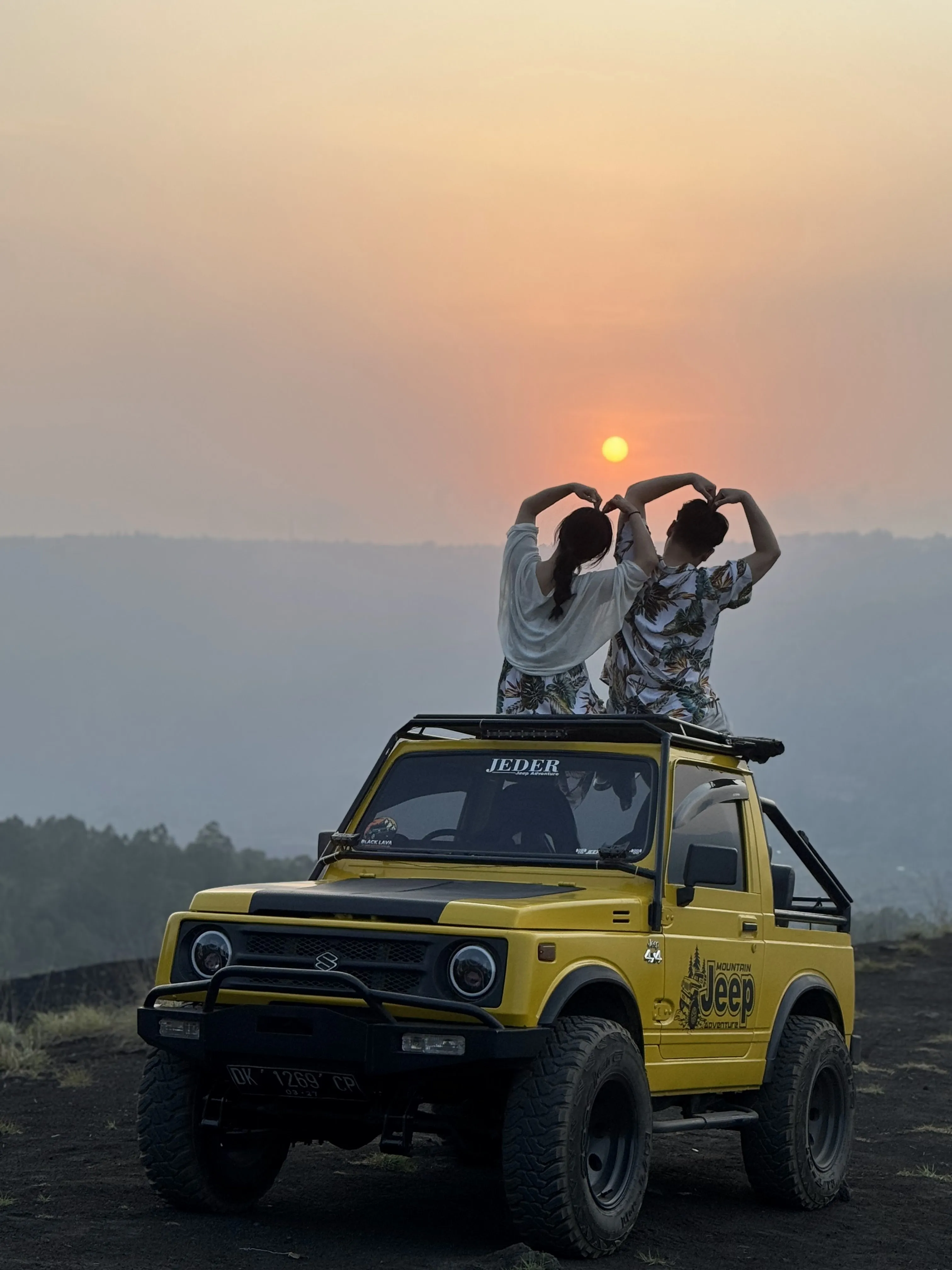 Sunrise and Black Lava jeep tour